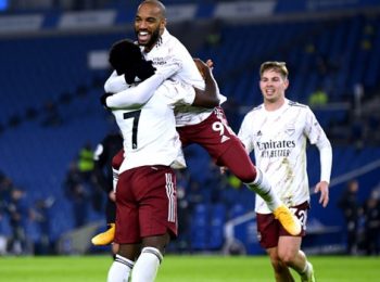 Alexandre Lacazette scores as Arsenal win their second game in a row