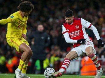 Jurgen Klopp heaped praise on Arsenal youngster Gabriel Martinelli after Liverpool’s Carabao Cup win over Arsenal