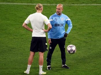 Pep Guardiola and Erling Haaland have heated debate at halftime of Burnley vs. Manchester City